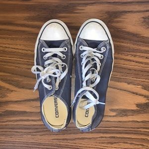 Navy low top Converse, size 8